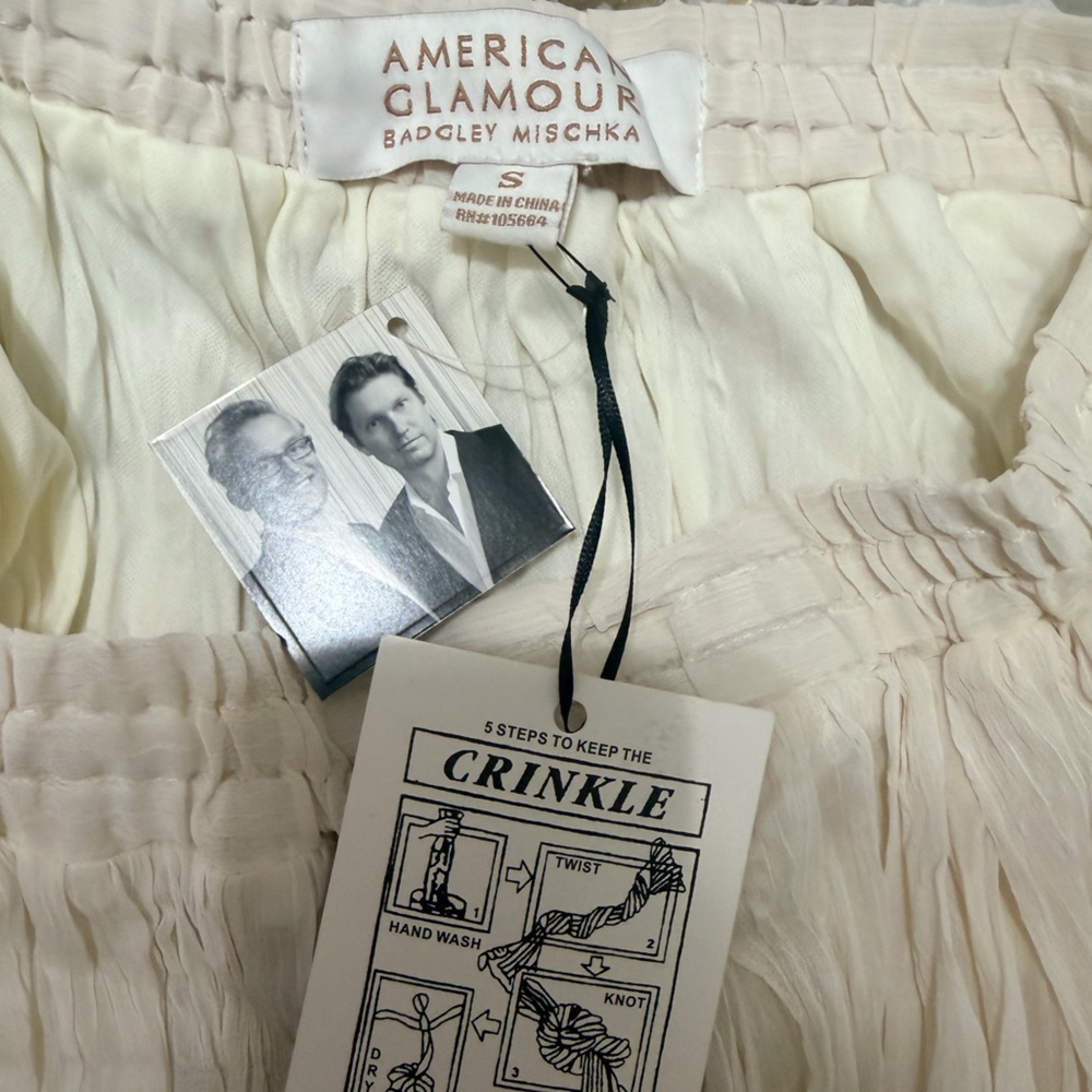 Badgley Mischka Cream and Tan Maxi Skirt - Picture 3 of 3